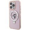 Karl Lagerfeld KLHMP15XHMRSKCP iPhone 15 Pro Max 6.7 różowy/pink hardcase Ring Stand Karl&Choupettte MagSafe