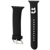 Karl Lagerfeld Pasek KLAWLSLCNK Apple Watch 42/44/45/49mm czarny/black strap 3D Rubber Choupette Head