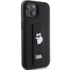 Karl Lagerfeld KLHCP15SGSACHPK iPhone 15 / 14 / 13 6.1 czarny/black hardcase Gripstand Saffiano Choupette Pins
