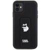Karl Lagerfeld KLHCN61GSACHPK iPhone 11 / Xr 6.1 czarny/black hardcase Gripstand Saffiano Choupette Pins