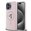 Karl Lagerfeld KLHMP15XSCMKCRHP iPhone 15 Pro Max 6.7 różowy/pink hardcase Silicone Karl & Choupette Ring MagSafe