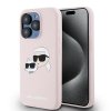 Karl Lagerfeld KLHMP15XSKCHPPLP iPhone 15 Pro Max 6.7 różowy/pink hardcase Silicone Karl & Choupette MagSafe