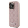 Karl Lagerfeld KLHMP15XPKHPORPP iPhone 15 Pro Max 6.7 hardcase różowy/pink Leather Monogram Metal Logo MagSafe