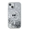 Karl Lagerfeld KLHMP15MLGCHSGH iPhone 15 Plus / 14 Plus 6.7 hardcase transparent Liquid Glitter Choupette Head Magsafe