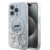 Karl Lagerfeld KLHMP15XLGCHSGH iPhone 15 Pro Max 6.7 hardcase transparent Liquid Glitter Choupette Head Magsafe