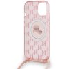 Karl Lagerfeld KLHMP15SHCKCKLCP iPhone 15 / 14 / 13  6.1 różowy/pink hardcase IML Crossbody Monogram Karl & Choupette Head