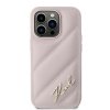 Karl Lagerfeld KLHCP14LPQDSMGP iPhone 14 Pro 6.1 różowy/pink hardcase Diagonal Quilted Script