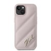 Karl Lagerfeld KLHCP15MPQDSMGP iPhone 15 Plus / 14 Plus 6.7 różowy/pink hardcase Diagonal Quilted Script