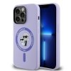 Karl Lagerfeld KLHMP14LSCMKCRHU iPhone 14 Pro 6.1 fioletowy/purple hardcase Silicone Karl&Choupette Heads Ring MagSafe