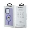 Karl Lagerfeld KLHMP14LSCMKCRHU iPhone 14 Pro 6.1 fioletowy/purple hardcase Silicone Karl&Choupette Heads Ring MagSafe