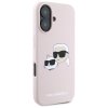 Karl Lagerfeld KLHMP16SSKCHPPLP iPhone16 6.1 różowy/pink hardcase Silicone Double Heads Print MagSafe