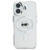 Karl Lagerfeld KLHMP16SHLSKIH iPhone16 6.1 biały/white hardcase IML Metal Karl Head MagSafe