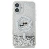 Karl Lagerfeld KLHMP16SLGKCSGH iPhone16 6.1 hardcase transparent Liquid Glitter Karl&Choupette Head Magsafe