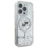 Karl Lagerfeld KLHMP16LLGKCSGH iPhone 16 Pro 6.3 hardcase transparent Liquid Glitter Karl&Choupette Head Magsafe
