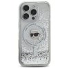 Karl Lagerfeld KLHMP16XLGKISGH iPhone 16 Pro Max 6.9 hardcase transparent Liquid Glitter Karl Head Magsafe