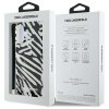 Karl Lagerfeld KLHCP16SHZBPKCCK iPhone16 6.1 czarny/black hardcase IML Zebra Pattern & Cord