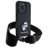 Karl Lagerfeld KLHCP16LSAKCPBK iPhone 16 Pro 6.3 czarny/black hardcase Saffiano Karl&Choupette Metal Pin CBDY Strap
