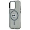 Karl Lagerfeld KLHMP15LHLSCHK iPhone 15  Pro 6.1 czarny/black hardcase IML Metal Choupette Head MagSafe