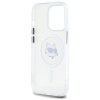 Karl Lagerfeld KLHMP14LHLSCHH iPhone 14  Pro 6.1 biały/white hardcase IML Metal Choupette Head MagSafe