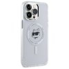 Karl Lagerfeld KLHMP14XHLSCHH iPhone 14  Pro Max 6.7 biały/white hardcase IML Metal Choupette Head MagSafe