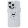 Karl Lagerfeld KLHMP15LHLSCHH iPhone 15  Pro 6.1 biały/white hardcase IML Metal Choupette Head MagSafe