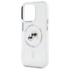 Karl Lagerfeld KLHMP15XHLSKCH iPhone 15  Pro Max 6.7 biały/white hardcase IML Metal Karl&Choupette Head MagSafe
