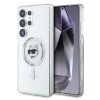 Etui Karl Lagerfeld Button Choupette     Head Printed Logo MagSafe do Samsung Galaxy S25 Ultra biały