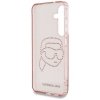 Etui Karl Lagerfeld Rhinestones K. Head  Logo do Samsung Galaxy S25 różowy