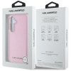 Etui Karl Lagerfeld Saffiano Full        Wrapped Elongated Metal Logo MagSafe do Samsung Galaxy S25 różowy
