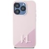 Etui Karl Lagerfeld Silicone Shadow      Metal Initial MagSafe do iPhone 15 Pro różowy