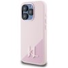Etui Karl Lagerfeld Silicone Shadow      Metal Initial MagSafe do iPhone 15 Pro Max różowy