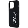 Etui Karl Lagerfeld Silicone Metal       Script Logo do iPhone 14 Pro czarny