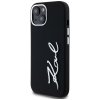 Etui Karl Lagerfeld Silicone Metal       Script Logo do iPhone 15 czarny