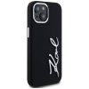 Etui Karl Lagerfeld Silicone Metal       Script Logo do iPhone 15 czarny