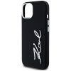 Etui Karl Lagerfeld Silicone Metal       Script Logo do iPhone 15 czarny
