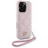 Etui Karl Lagerfeld Quilted Initial Logo & Chain Strap do iPhone 16 Pro Max różowy