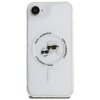 Etui Karl Lagerfeld IML Metal Karl &     Choupette Heads MagSafe do iPhone 16e biały