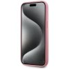 Etui Karl Lagerfeld Wrinkled Metal       Signature do iPhone 15 różowy