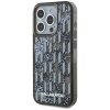 Etui Karl Lagerfeld Liquide Glitter      Monogram Gradient do iPhone 15 Pro czarny