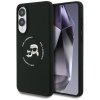 Etui Karl Lagerfeld Silicone Double      Heads And Circle MagSafe do Samsung Galaxy S25 Edge czarny