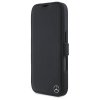 Mercedes MEBKP16S23RBGVK iPhone 16 6.1  czarny/black bookcase Leather Wood Imitation