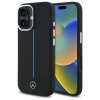 Mercedes MEHMP16S23SUMBK iPhone 16 6.1  czarny/black hardcase Silicone Blue Stripe MagSafe