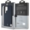 Etui Mercedes Leather Debossed Lines     MagSafe do Samsung Galaxy S25 Ultra niebieski