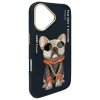 Nimmy etui iPhone 16 6.1 czarny/black   Glasses Cool Dog