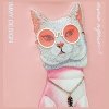 Nimmy etui iPhone 15 Pro 6.1            różowy/pink Glasses Cool Cat