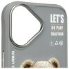 Nimmy etui iPhone 16 6.1 szary/gray     Cool&Cute 2.0 Bear