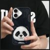 Nimmy etui iPhone 16 6.1 czarny/black   Big Eyed Pet 2.0 Panda
