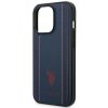 US Polo USHCP14LPFAV iPhone 14 Pro 6,1 granatowy/navy blue Leather Stitch