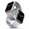 UNIQ pasek Revix Apple Watch Series 1/2/3/4/5/6/7/8/9/SE/SE2/Ultra/Ultra 2 42/44/45/49mm. Reversible Magnetic lilak-biały/lilac-