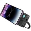USAMS Powerbank ze zwijanym kablemRetractable Lightning 10000 mAh PD 20W Fast Charge XY Series czarny/black 10KCD22501 (US-CD225